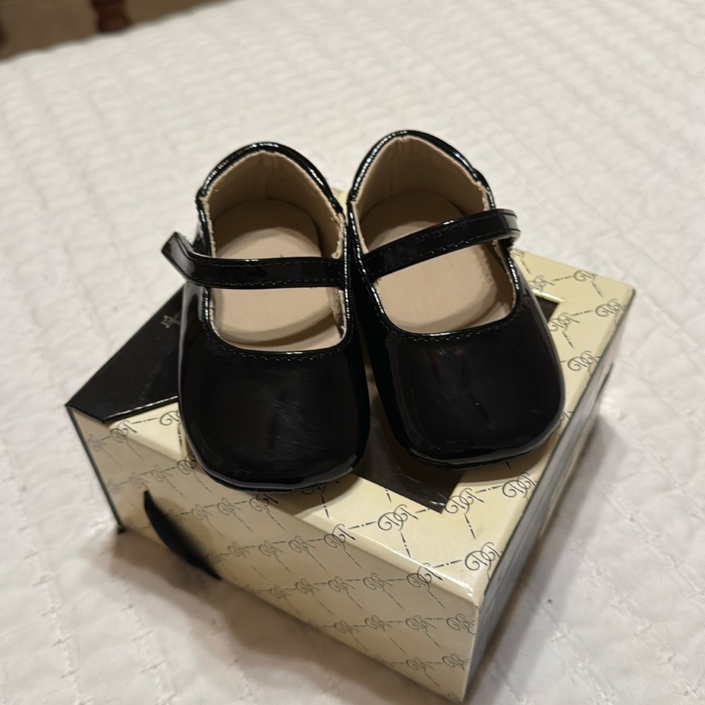 Black Patent shoes size 2
